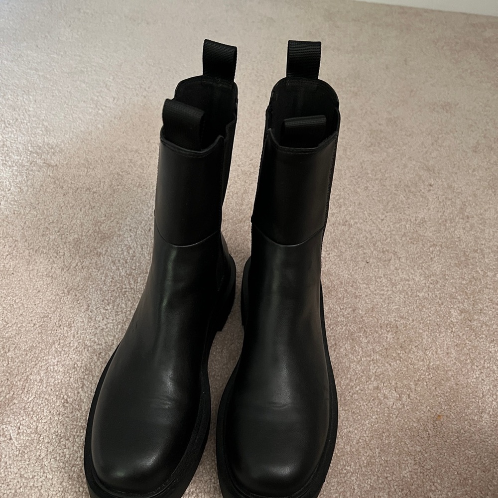 H&M Black Combat & Moto Boots - Picture 2 of 5